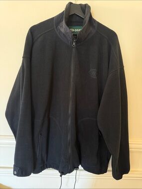 Men’s Land Rover Gear Black Fleece Zip-Up Jacket Size 56